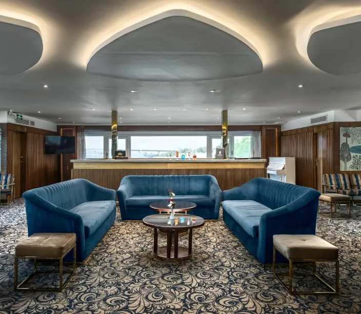 Lounge aboard the Radamis I Nile Cruise Nile cruise
